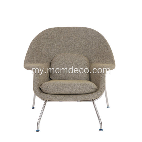 Cashmere သိုးမွှေးမှ Saarinen အမိဥက္ကChair္ဌ &amp; Ottoman